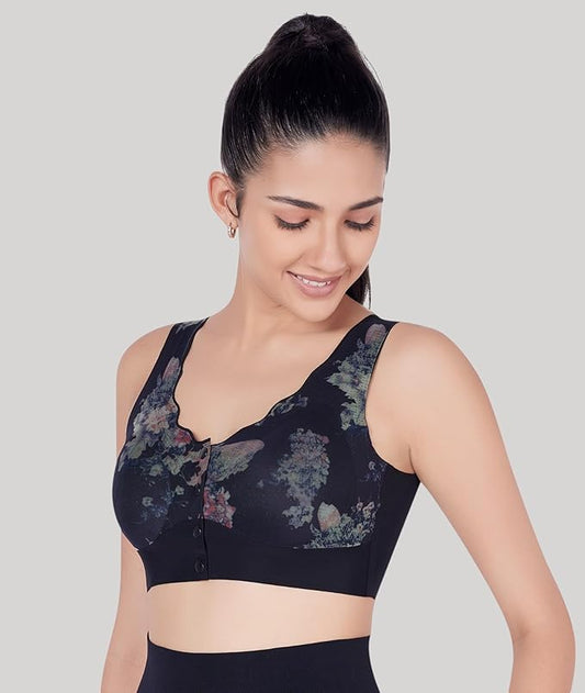 Nirva Women Polyester Lightly Padded Plus Size Front Open Bra , Size 32 to 38