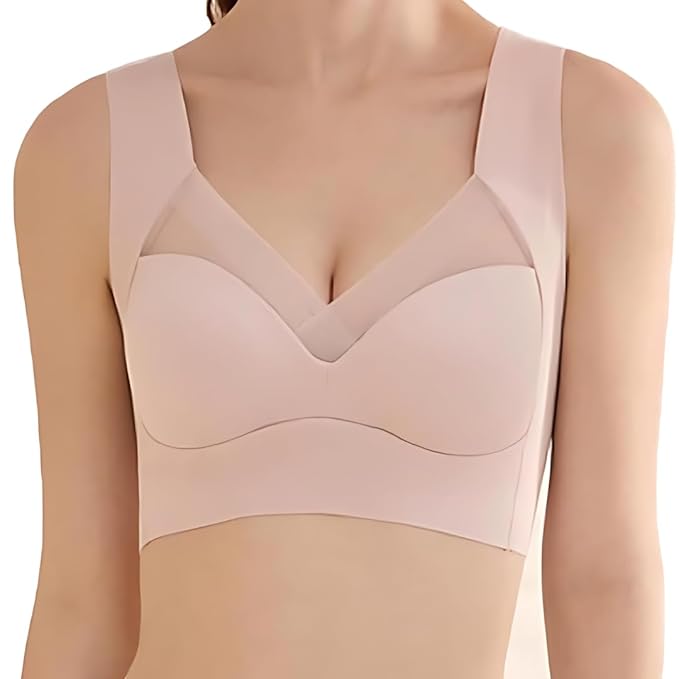 Nirva Women Nylon Spandex Seamless Mesh Lace Bras for Women Wirefree Comfortable Padded Lift Push Up Thin Soft Sexy Back Smoothing Bra Pullover Bras. Size XL