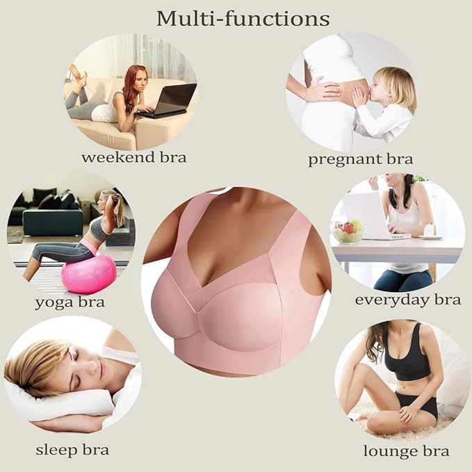 Nirva Women Nylon Spandex Seamless Mesh Lace Bras for Women Wirefree Comfortable Padded Lift Push Up Thin Soft Sexy Back Smoothing Bra Pullover Bras.  Size XL