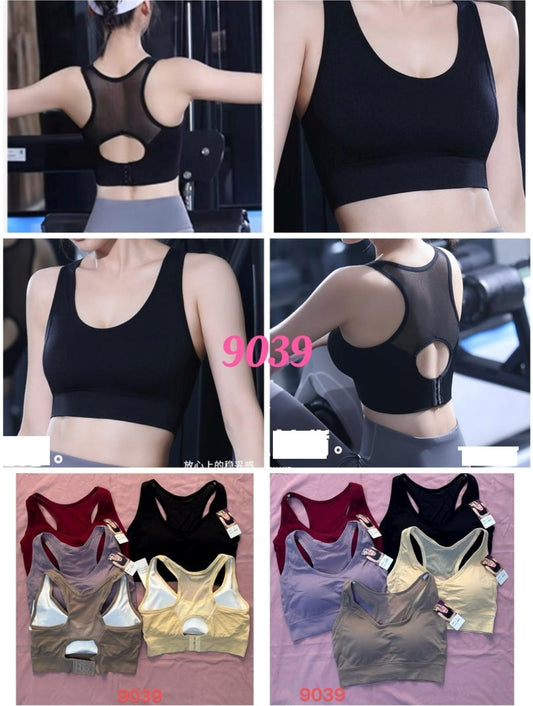 Nirva Women's Cotton Full Comfortable with Hooks Free Size Lightly Padded Bra for Gym Wear - 2122 BraSports Bra 2471 with Pads